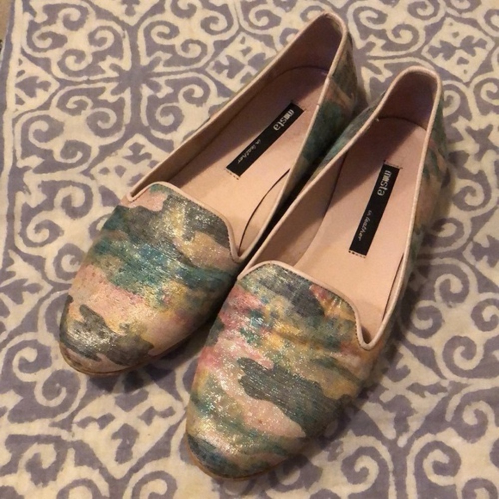 Miista Gorgeous Watercolour Sparkle Flats